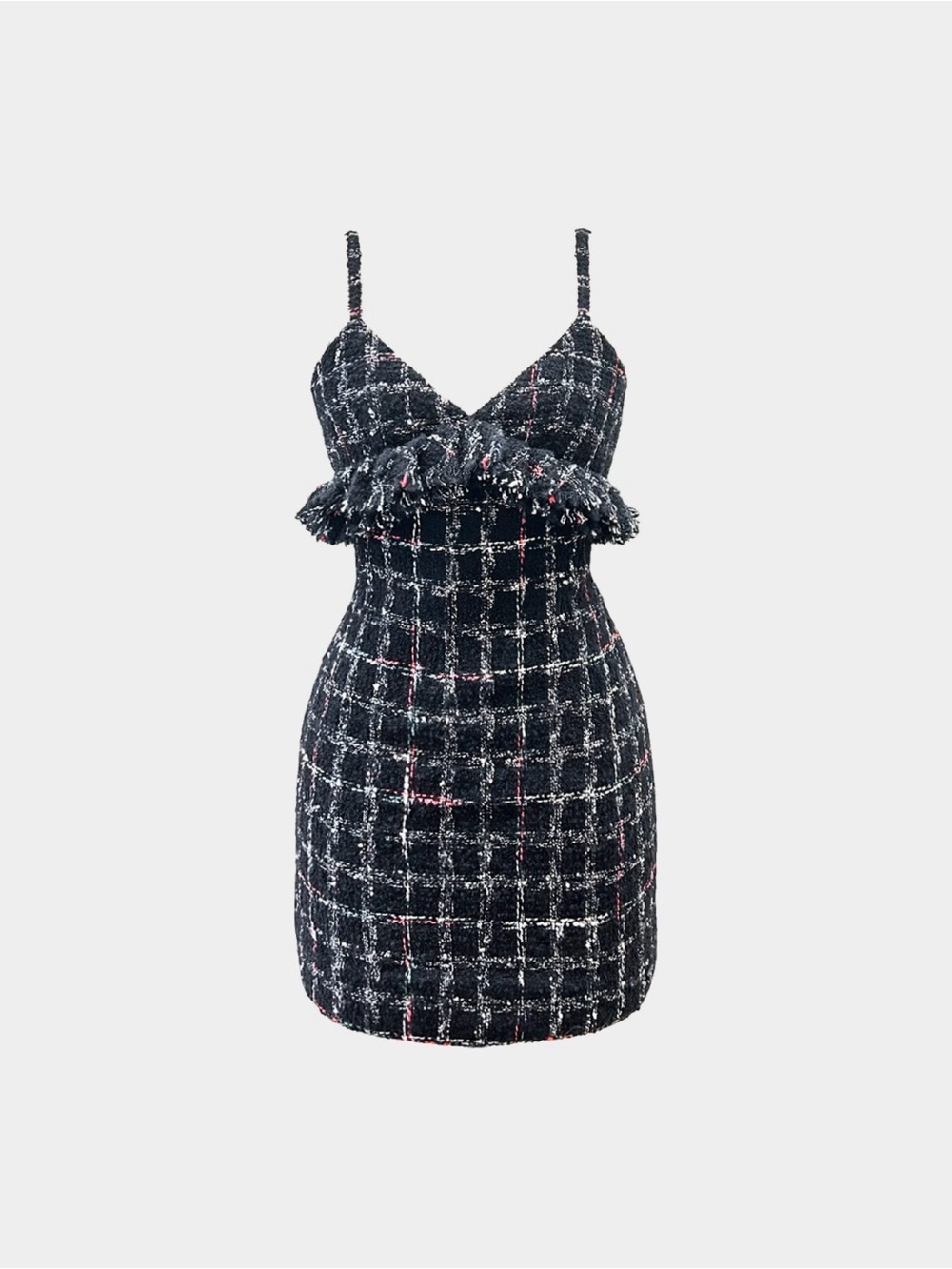 CHANEL Black Tweed Mini Dress